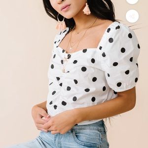 Tops - Polka Dot Crop Top Tops - Polka Dot Crop Top
